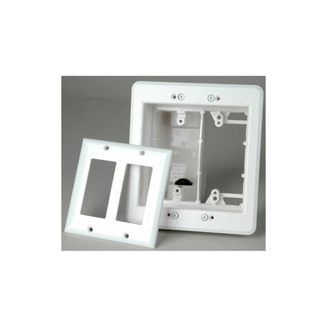 two-gang commercial metal recessed tv box white|2 gang clock outlet.